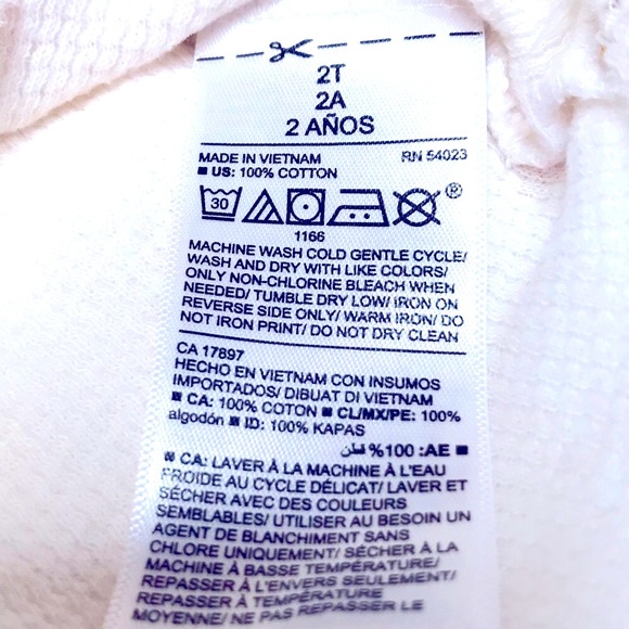 OLD NAVY gold star thermal long sleeve top 2T - Picture 5 of 6